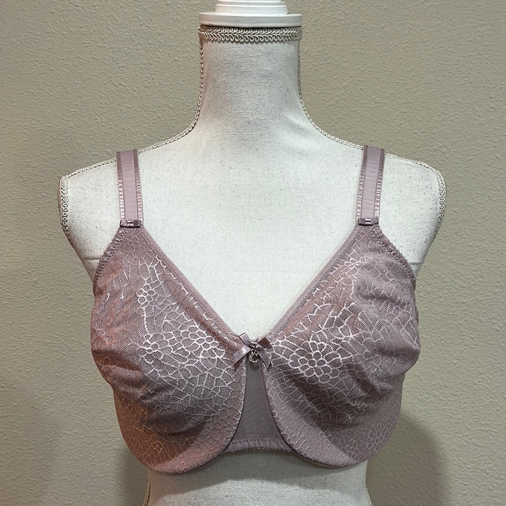 Chantelle Light Purple Bra with Shimmery Print, Size 34DDDD